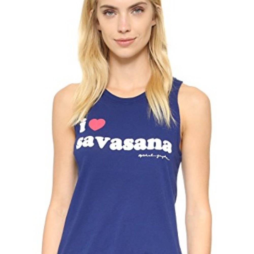 Spiritual Gangster I Heart Savasana Tank Top SMALL